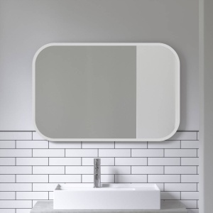 OGLINDA DE PERETE DREPTUNGHIULARA HUB, ALBA, STIL MODERN, B2 - Img 3