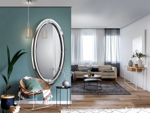 OGLINDA DECORATIVA CURVES 724012, 80X150, DIN OGLINDA SI MDF, STIL MODERN, SCHULLER - Img 2