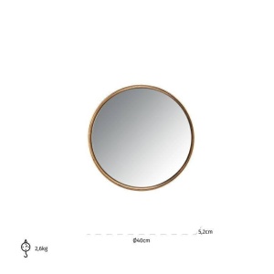 OGLINDA DECORATIVA ROTUNDA MAUD S, AURIU ANTIC, 40 CM, STIL MODERN, B2 - Img 3