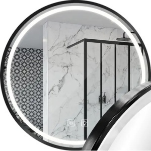 OGLINDA PENTRU BAIE, CU LED 100cm MMJ NEAGRA, CALITATE SUPERIOARA