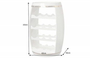 ORGANIZATOR DE VINURI, BODEGA 60CM, LEMN, ALB, MODEL DEOSEBIT - Img 7