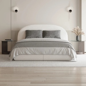 PAT DEOSEBIT CU LADA DE DEPOZITARE MOET 140CM, REALIZAT DIN METAL,LEMN SI TEXTIL BOUCLE, DIVERSE CULORI, ARTIM GROUP