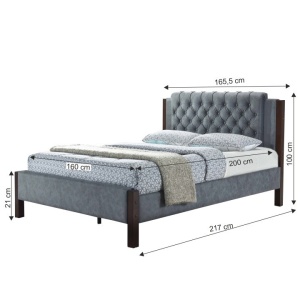 PAT DUBLU DIN MATERIAL TEXTIL 160x200 KAROLA STIL MODERN TK - Img 3
