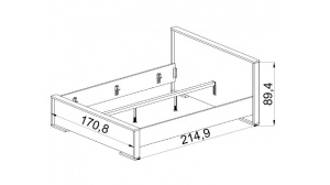 PAT MODERN SIENNA TEDDY 160CM DE CALITATE DIN PLACI LAMINATE - Img 4