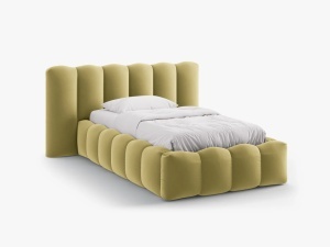 PAT SINGLE LUPINE, GALBEN PAI PRAFUIT, CU TAPITERIE DIN CATIFEA PARIS, MICADONI