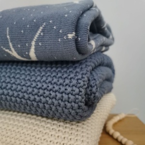 PATURICA DIN BUMBAC BLUEBERRY 80x100 IDEALA PENTRU BEBELUSI BA - Img 3