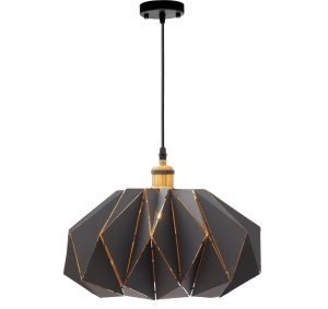 PENDUL APP241-1CP, 20x35 cm, NEGRU AURIU, DIN METAL, STIL MODERN, TU - Img 2
