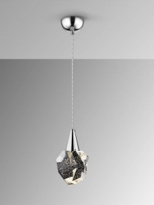 PENDUL AQUARIA, 12 CM, CROM, DIN METAL SI STICLA, STIL MODERN