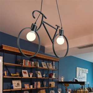 PENDUL BICYCLE APP216-2CP, 68x43 cm, NEGRU, DIN OTEL SI METAL DE INALTA CALITATE, STIL MODERN, TU - Img 5