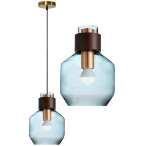 PENDUL BLUE APP433-1CP, 19.5X27 cm, ALBASTRU, DIN STICLA SI METAL, STIL MODERN, TU