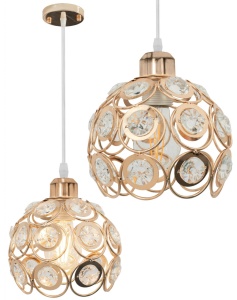 PENDUL CRYSTAL GOLD APP208, 20x20 cm, AURIU, DIN METAL, STIL MODERN, TU