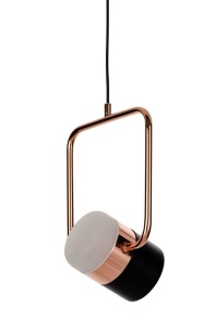 PENDUL CU LED-URI BLINK 1, CUPRU/NEGRU, DIN ALUMINIU SI PLASTIC OPAL, STIL MODERN, B2 - Img 4