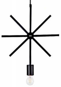 PENDUL GEOMETRIC LE-02, 32x100 cm, NEGRU, FULG DE NEA, DIN OTEL SI METAL DE INALTA CALITATE, STIL MODERN, TU