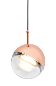 PENDUL HALF, CUPRU/TRANSPARENT, DIN ALUMINIU SI STICLA, STIL MODERN, B2 - Img 2