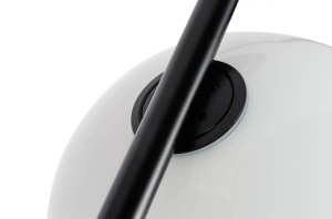 PENDUL HALM 20, DIN METAL SI STICLA, NEGRU/ALB, STIL MODERN, B2 - Img 4