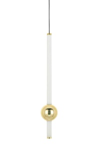 PENDUL LIBRA 60, AURIU/ALB, DIN METAL SI STICLA, STIL MODERN