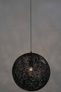 PENDUL LUNA 80, NEGRU, DIN CANEPA, STIL MODERN, B2 - Img 7