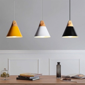 PENDUL SCANDI A APP056, 25x126 cm, NEGRU, DIN ALUMINIU SI LEMN, STIL MODERN, TU - Img 6