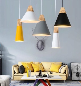 PENDUL SCANDI B BLACK, 14x27/100 cm, NEGRU SI MARO/NATURAL, DIN METAL SI LEMN, STIL MODERN, TU - Img 7