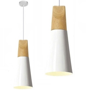PENDUL SCANDI B WHITE, 14x27/100 cm, ALB, DIN METAL SI LEMN, STIL MODERN, TU