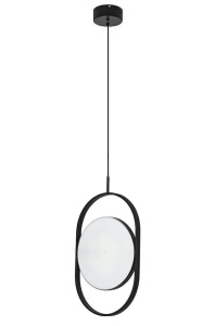 PENDUL SPINNER 38 NEGRU, DIN ALUMINIU SI PLASTIC OPAL, STIL MODERN, B2