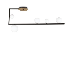 PLAFONIERA BIRDS PL5, NEGRU, DIN METAL, STIL INDUSTRIAL