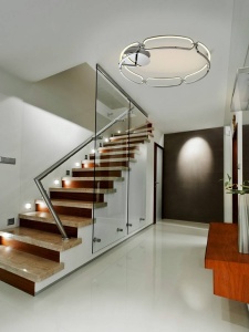 PLAFONIERA COLETTE, 80 CM, CROM/OPAL, DIN ALUMINIU SI SILICON, STIL MODERN