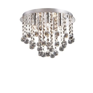 PLAFONIERA CRISTAL BIJOUX PL5, CROM, DESIGN MODERN, IDEAL LUX