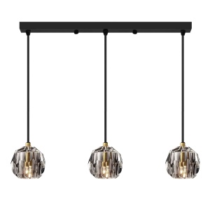 Plafoniera din cristal neagra APP587-3CP - Img 2