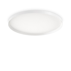PLAFONIERA FLY PL D90, ALB, DIN ALUMINIU, STIL MODERN