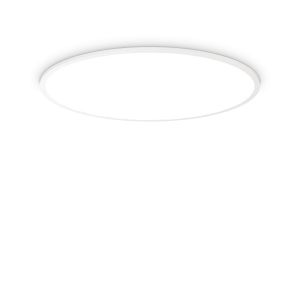 PLAFONIERA FLY SLIM PL D90, ALB, DIN ALUMINIU, STIL MODERN