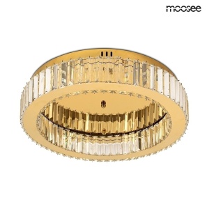 PLAFONIERA MOOSEE BORRA GOLD, REALIZATA DIN METAL SI STICLA, STIL MODERN