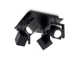 PLAFONIERA MOUSE PL4, NEGRU, DIN METAL, STIL MODERN