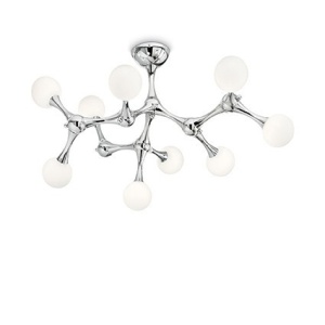 PLAFONIERA NODINO PL9, CROM, DIN METAL, STIL MODERN