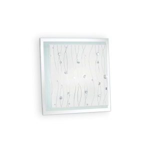 PLAFONIERA OCEAN PL2, TRANSPARENT, DIN STICLA, STIL MODERN