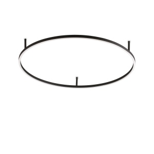 PLAFONIERA ORACLE SLIM PL D090 ROUND, NEGRU, DIN POLICARBONAT, STIL MODERN