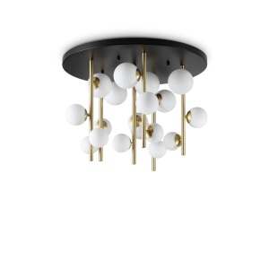 PLAFONIERA PERLAGE PL18, ALB, DIN METAL, STIL MODERN