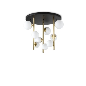 PLAFONIERA PERLAGE PL9, ALB, DIN METAL, STIL MODERN