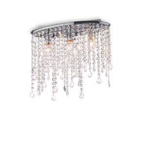 PLAFONIERA RAIN PL3, CROM, DIN CRISTAL, STIL MODERN