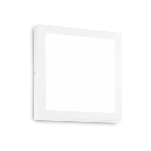 PLAFONIERA UNIVERSAL PL D40 SQUARE, ALB, DIN OTEL, STIL MODERN