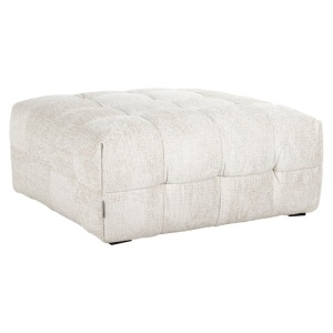 POUF MERROL CREAM FUSION 02, S5153, CONFECTIONAT DIN METAL, SPUMA, LEMN SI 100% POLIESTER, STIL MODERN