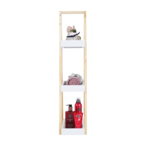 RAFT DE DEPOZITARE ARVEN, ALB/NATURAL, DIN LEMN/MDF, STIL MODERN, TK - Img 7