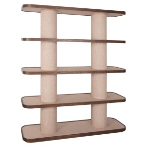 RAFT ORGANIZATOR WILLOW 214295, CONFECTIONAT DIN LEMN DE STEJAR, PAL, METAL SI TEXTIL, CULOARE BEJ, STIL MODERN