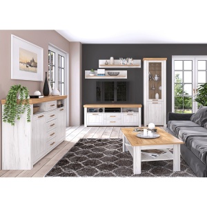 RAFT R SUDBURY, STEJAR CRAFT AURIU/STEJAR CRAFT ALB, DIN DTD LAMINAT SI MDF, STIL MODERN, TK - Img 4
