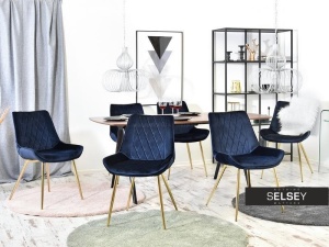 SCAUN ADEL DIN METAL SI TEXTIL IN DESIGN CLASIC ELEGANT - Img 4