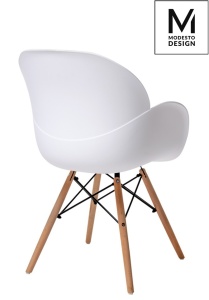 SCAUN ALB MODESTO FLOWER STIL MODERN B2 - Img 2
