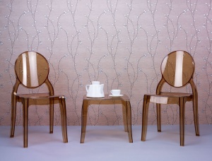 SCAUN CHIHLIMBAR TRANSPARENT ELIZABETH STIL MODERN B2 - Img 4