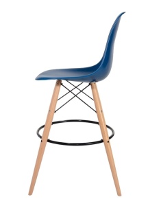 SCAUN DE BAR ALBASTRU HOKER DSW WOOD STIL MODERN B2