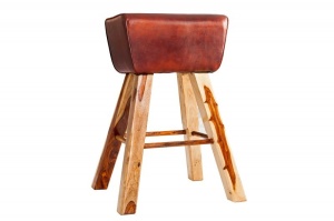 SCAUN DE BAR DIN PIELE NATURALA 39295 MARO STIL VINTAGE