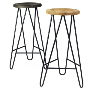 SCAUN DE BAR DIN STEJAR INCHIS HOKER RAW STIL MODERN INDUSTRIAL - Img 4